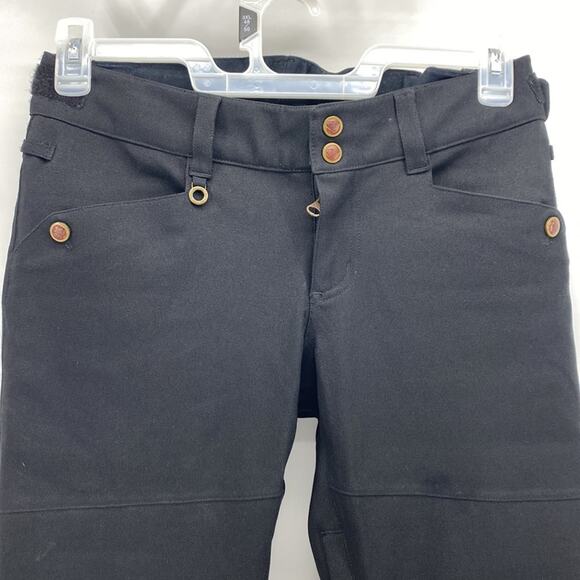 Roxy Black 10K Slim Fit snow pants size S ski snowboard black winter adjustable - Picture 3 of 12